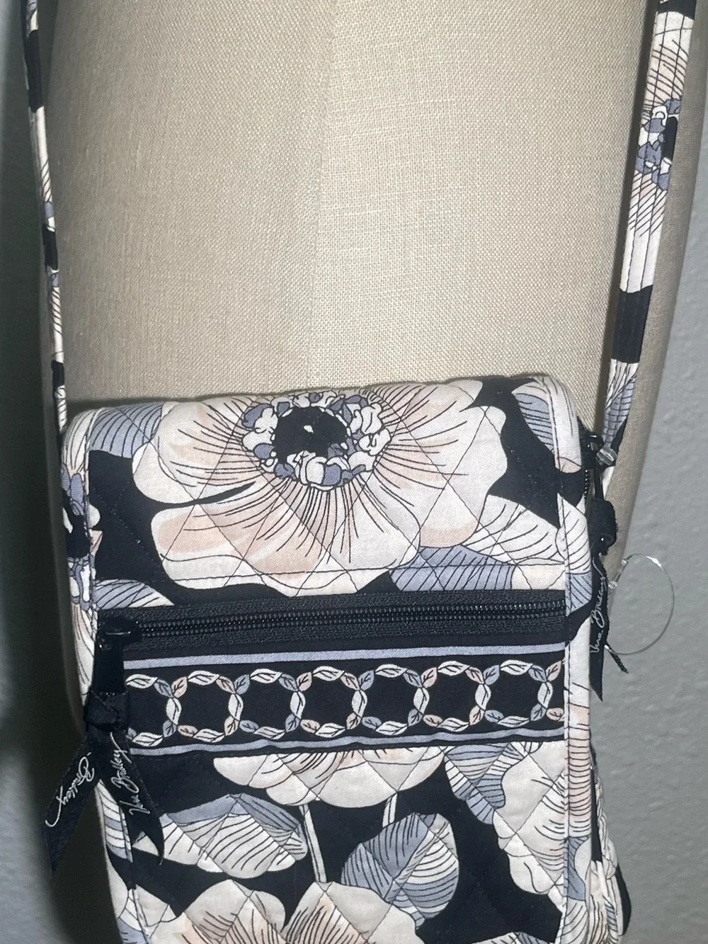 Vera Bradley Black Floral Crossbody Bag